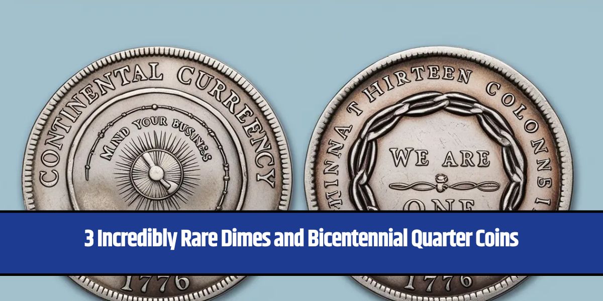 3 Incredibly Rare Dimes and Bicentennial Quarter Coins